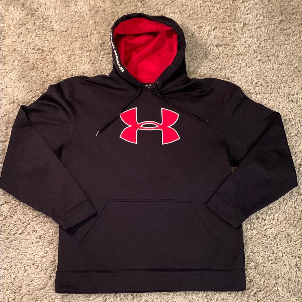 Under Armour Black Pull Over Hoodie Size Large